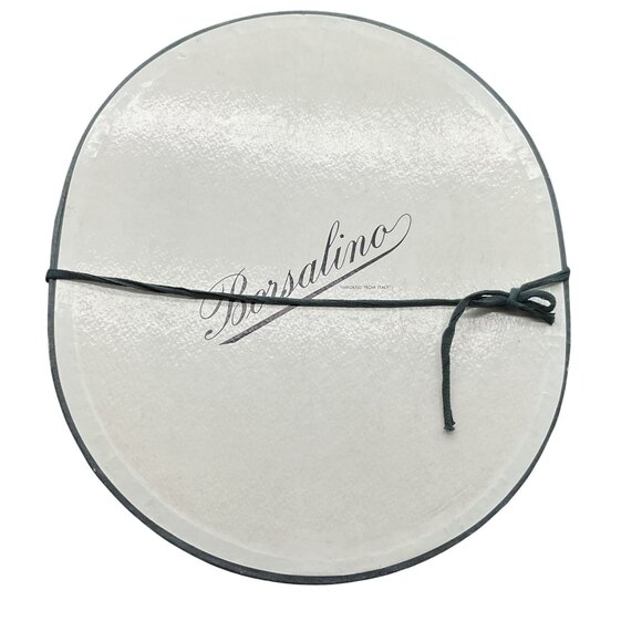 Borsalino Alessandria Italy Olive Green Velour Felt Fedora With Box Sz 7.25 - Picture 9 of 15